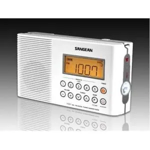 Radio portative blanche à écran numérique